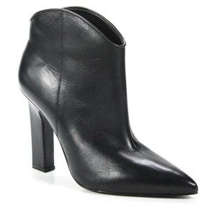 New MARC FISHER Miggi Black Leather Ankle Boot 9.5M ONLY